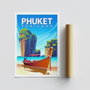 Wallity Póster Phuket - 2024 A4, 21 x 29.7 cm, Acabado Satinado Mate
